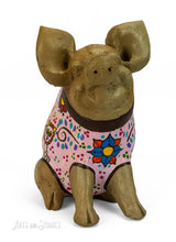 Load image into Gallery viewer, Pig w/mascara pink cat 10"x6"