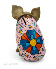 Load image into Gallery viewer, Pig w/mascara pink cat 10"x6"