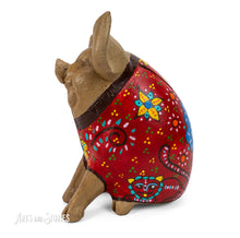 Load image into Gallery viewer, Pig w/mascara red flower 10"x 6"