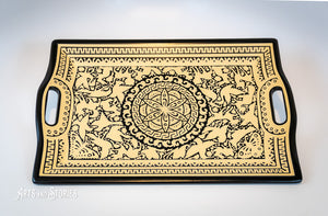 Tray Kaky center ceremony 21"x14"