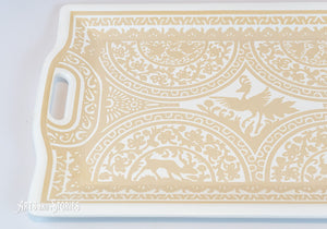 Tray Peacock center 21"x14"