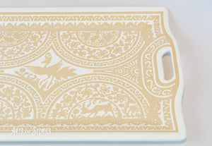 Tray Peacock center 21"x14"