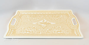 Tray Peacock center 21"x14"