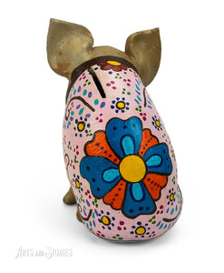 Pig w/mascara pink cat 10"x6"