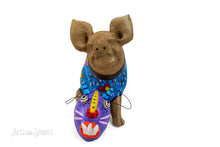 Load image into Gallery viewer, Pig w/mascara small 6&quot;x 4&quot;