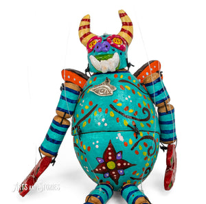 Puppets diablo turquesa 20"x8"